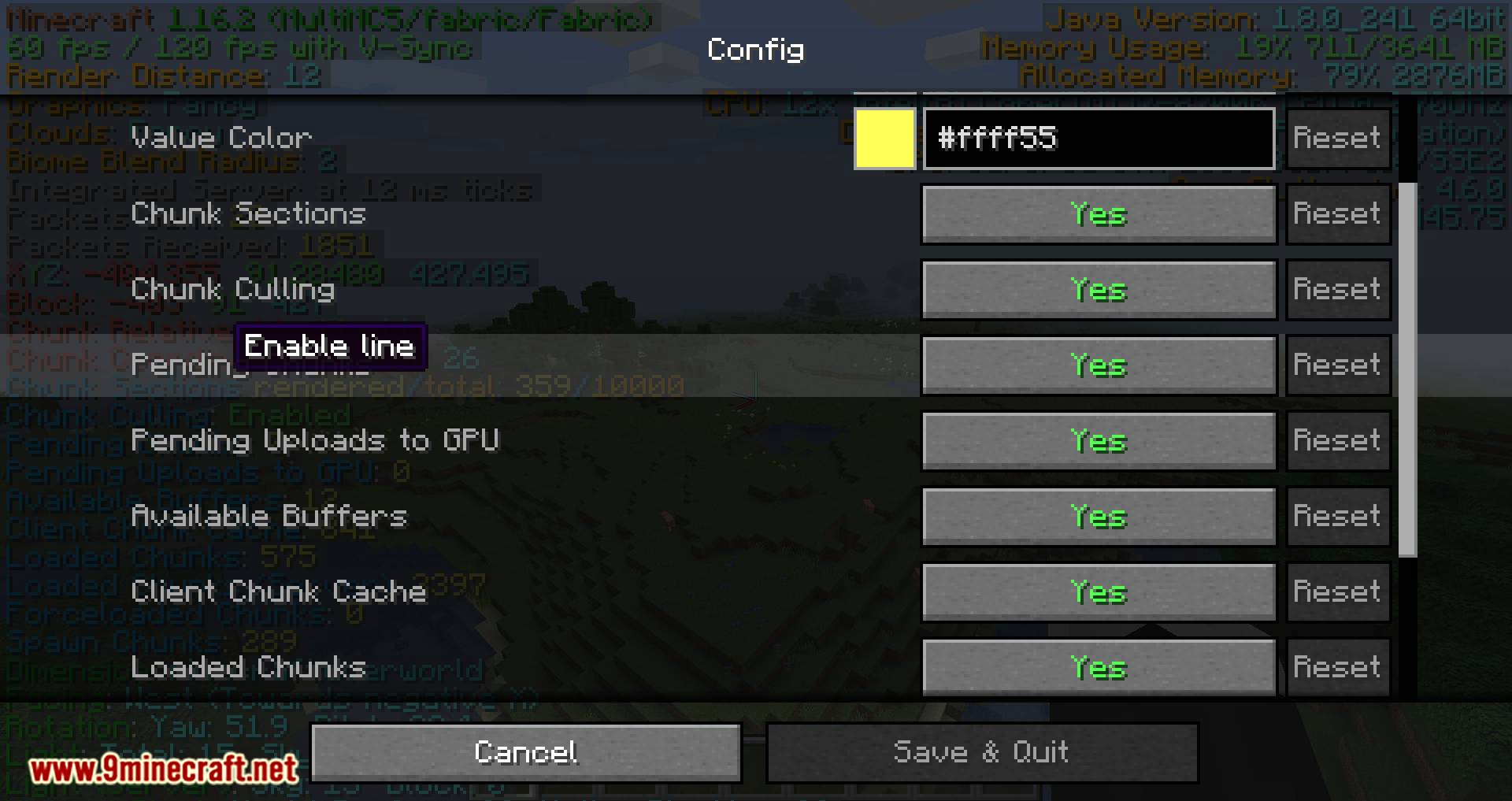 BetterF3 mod for minecraft 10