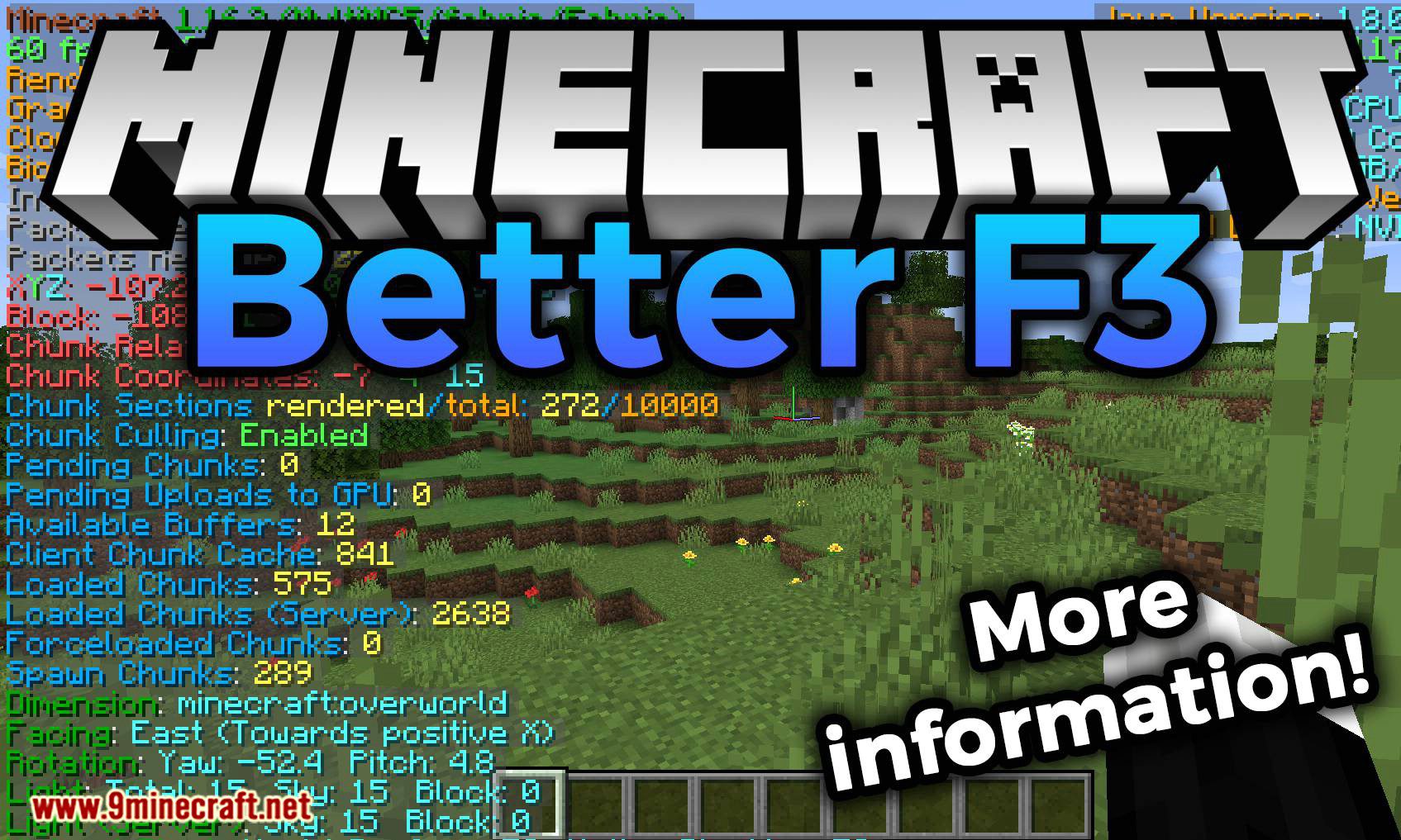 BetterF3 mod for minecraft logo