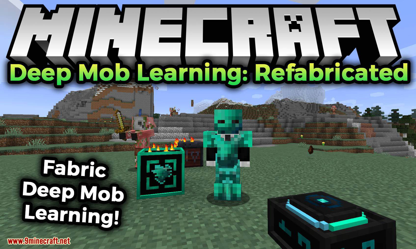 Deep Mob Learning Refabricated mod for minecraft logo