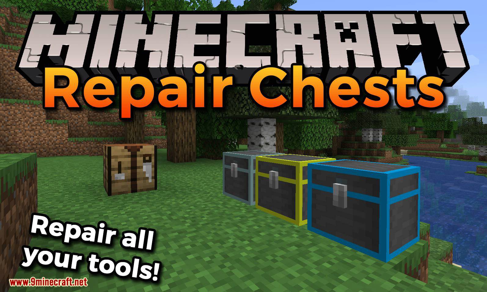 Repair Chests mod for Minecraft logo