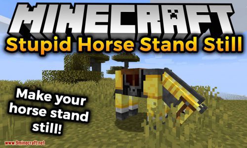 Stupid Horse Stand Still mod for minecraft logo