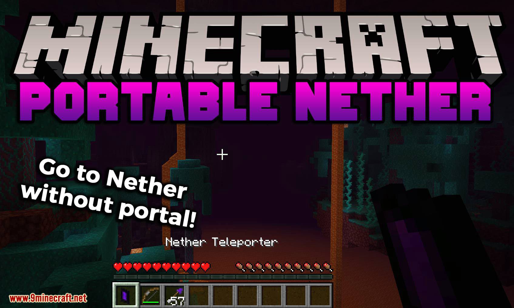 Portable Nether mod for minecraft logo
