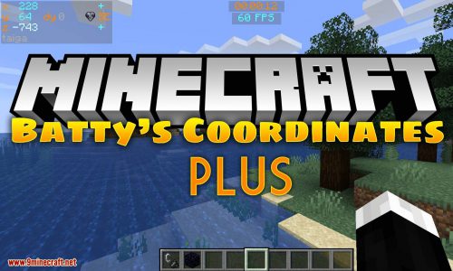 Batty_s Coordinates PLUS mod for minecraft logo