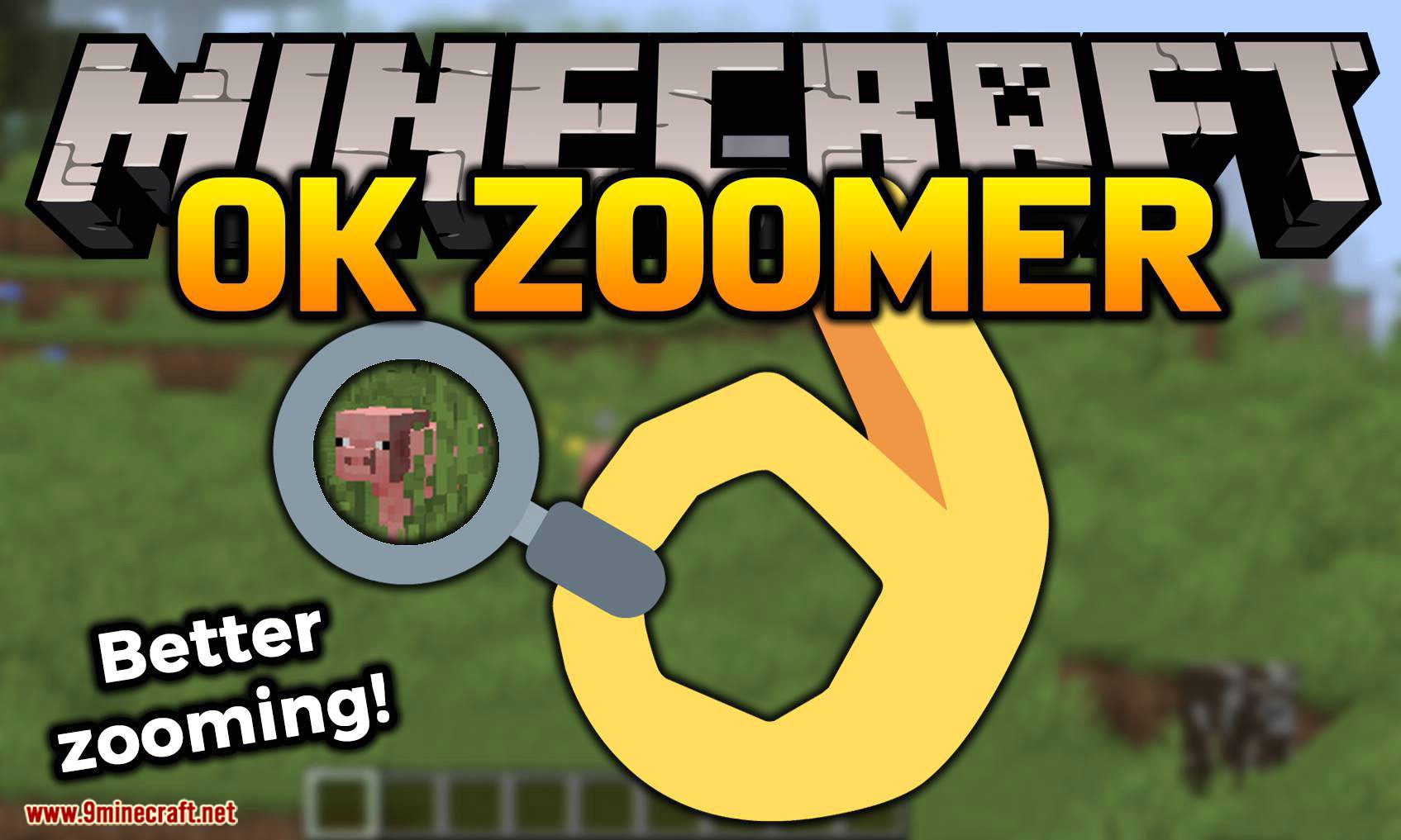 Ok Zoomer mod for minecraft logo