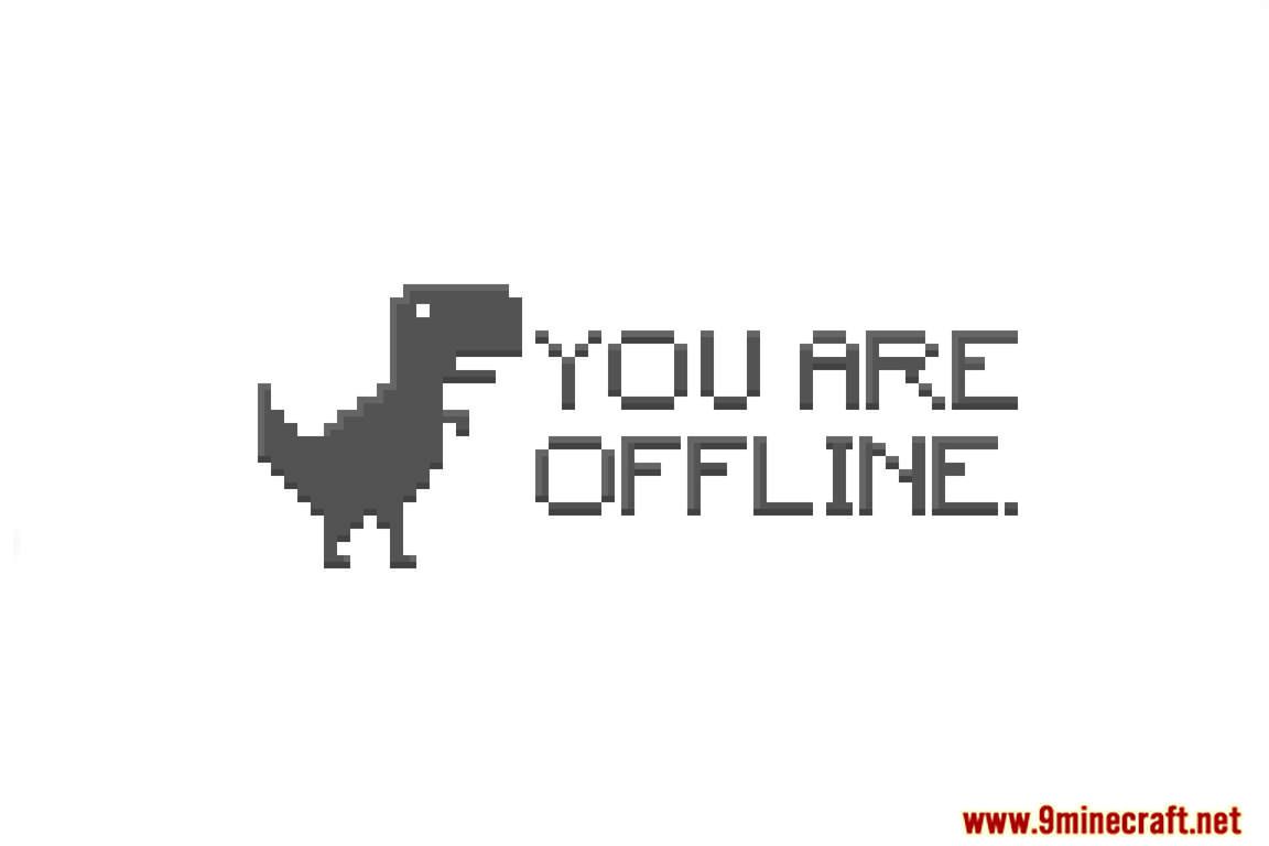 YOU ARE OFFLINE: A Recreation of The Chrome Dino Game. Minecraft Map