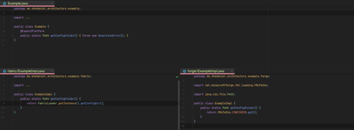 Architectury API Fabric mod for minecraft 01