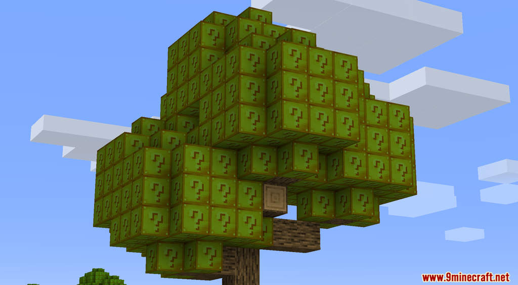 Minecraft But Trees Grow Lucky Block Data Pack 1.19.2, 1.19.1