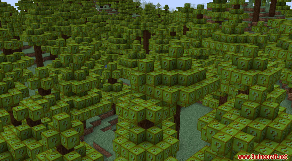 Minecraft But Trees Grow Lucky Block Data Pack 1.19.2, 1.19.1
