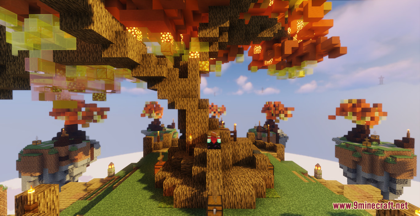 Mine Blocks Sky Wars Trees map Server Simulator update 