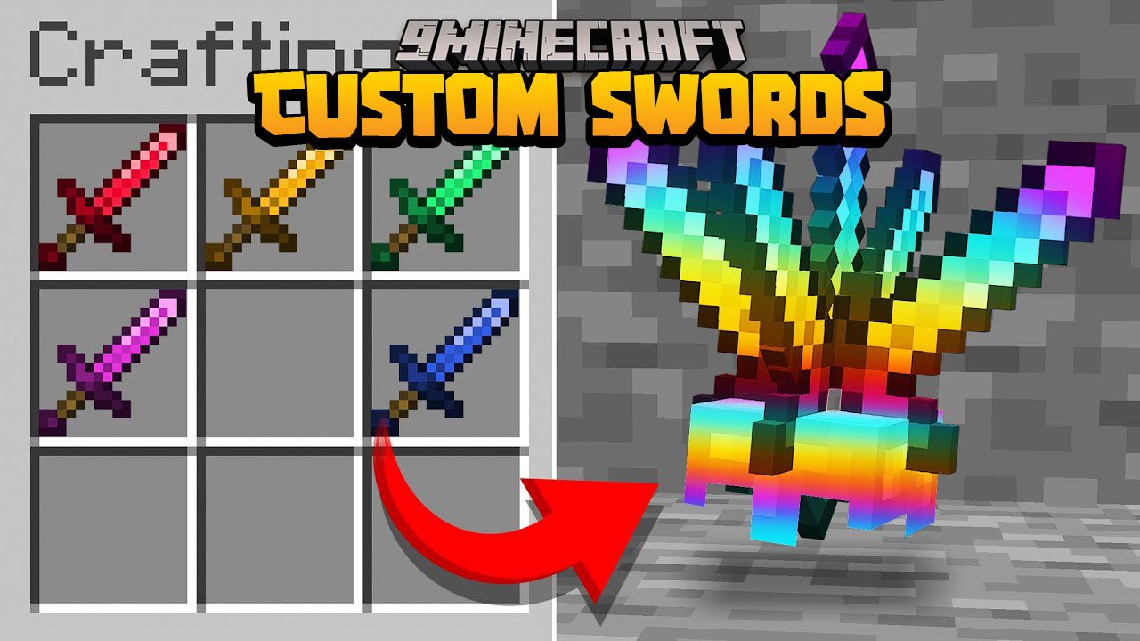 i made some sword textures from random items and blocks and this is the  output (swords part 2 suggestions in comments and part 3 will be modded  things swords (also in comments)) 