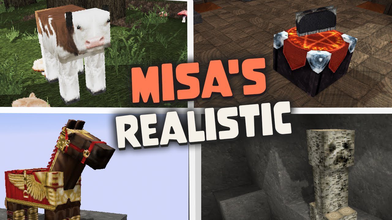 Misa's Realistic Texture Pack para Minecraft 1.20, 1.19, 1.18 y 1.16