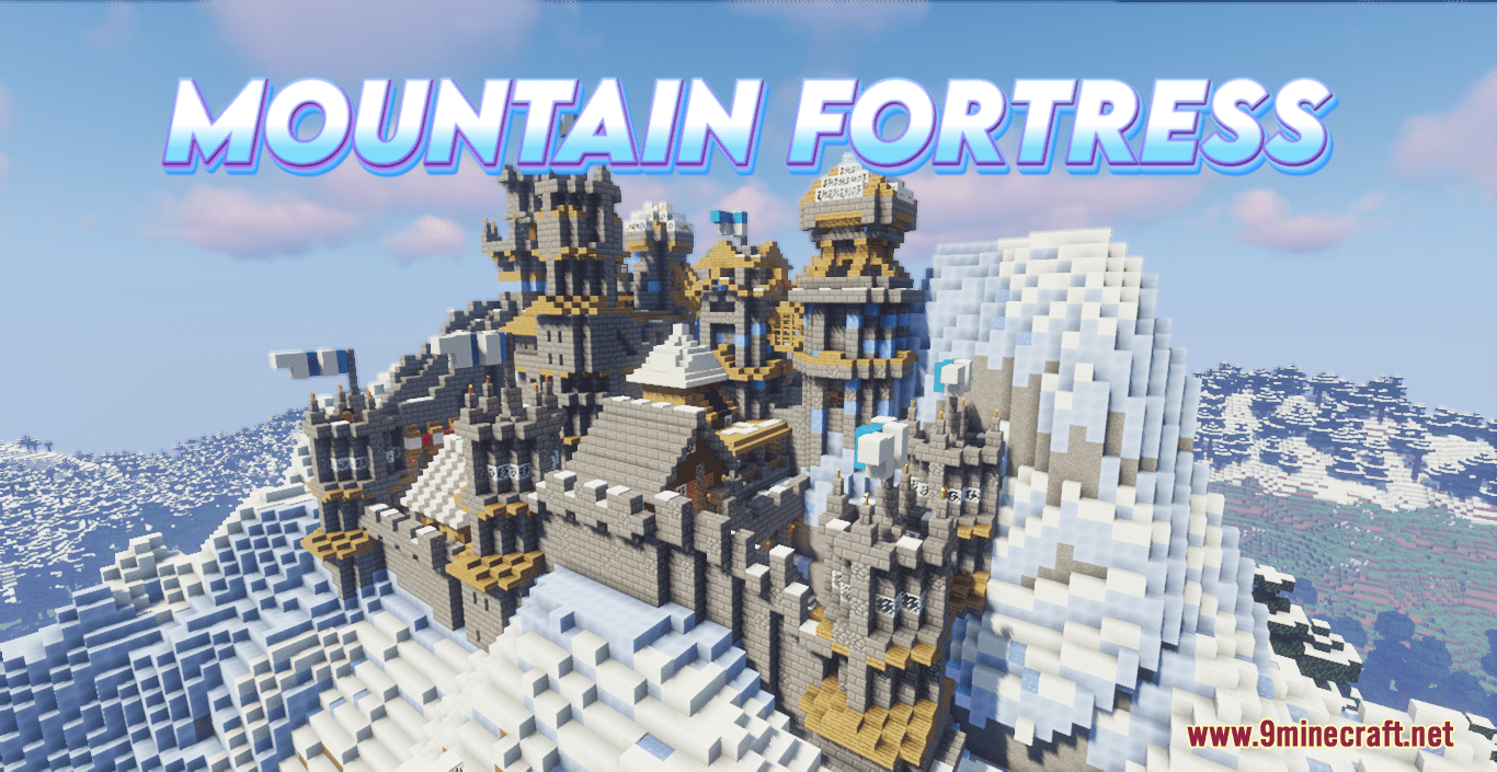 Mountain Fortress Map (1.19.3, 1.18.2) - Medieval Survival Castle 