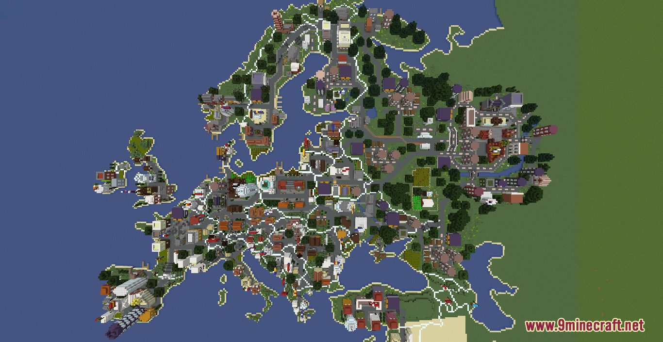 Yes, this is Minecraft! 1:100 scale map of Europe : r/Minecraft