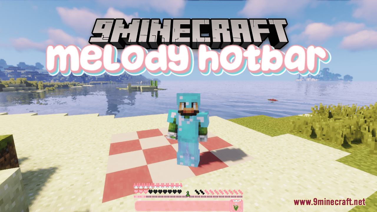 Hud] Hot bar Minecraft Christmas 1.1 / Health Bars