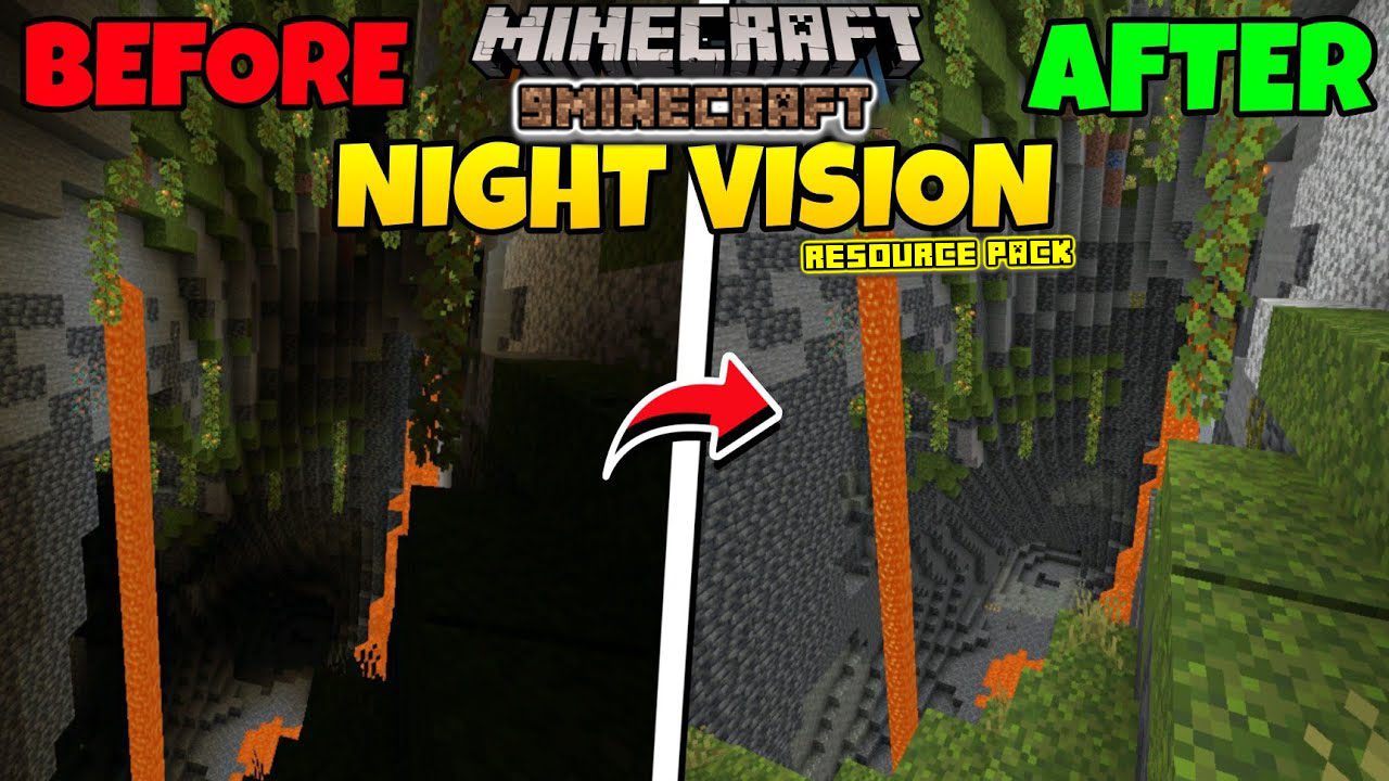 Night Vision Resource Pack (1.20.1, 1.19.4) - Texture Pack - 9Minecraft.Net