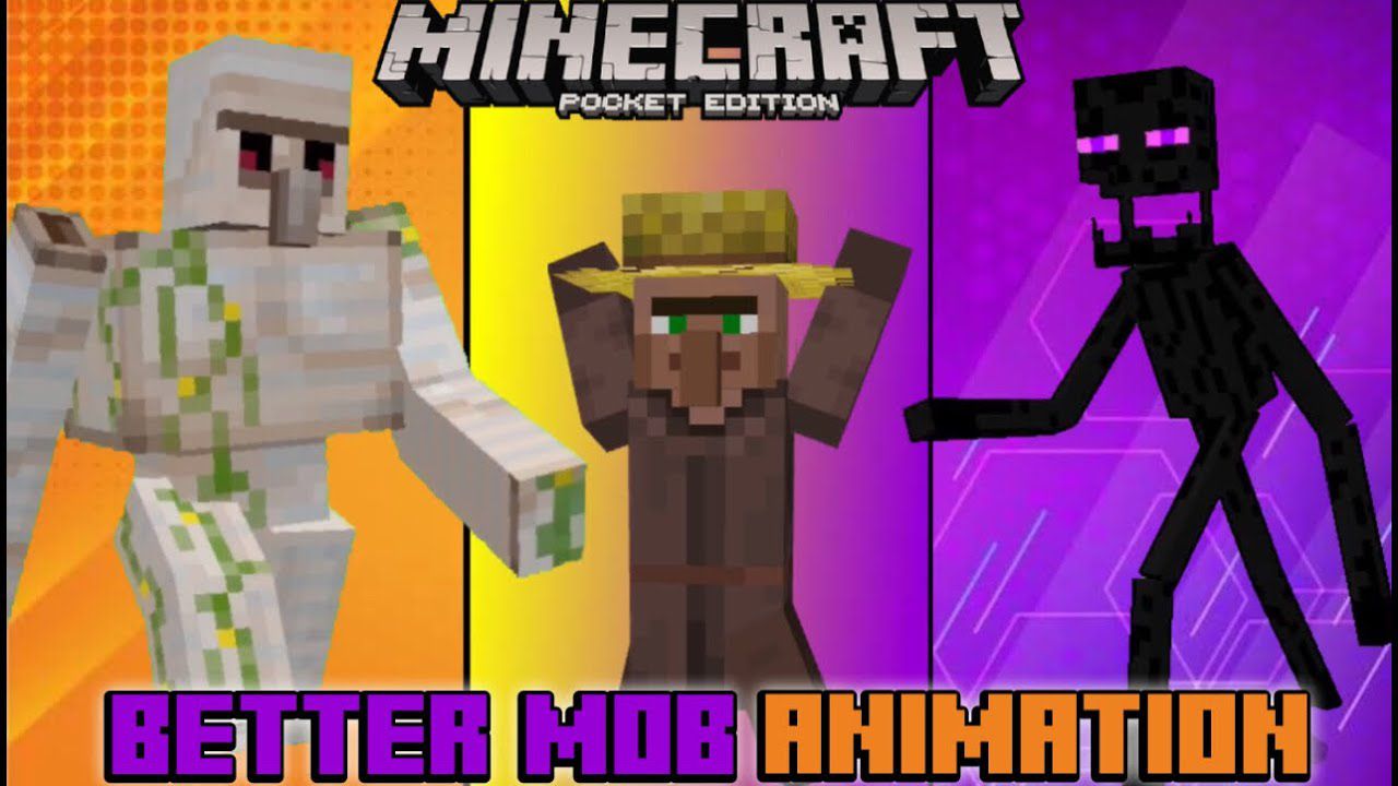 Better Mob Animations Pack (, ) - MCPE/Bedrock 
