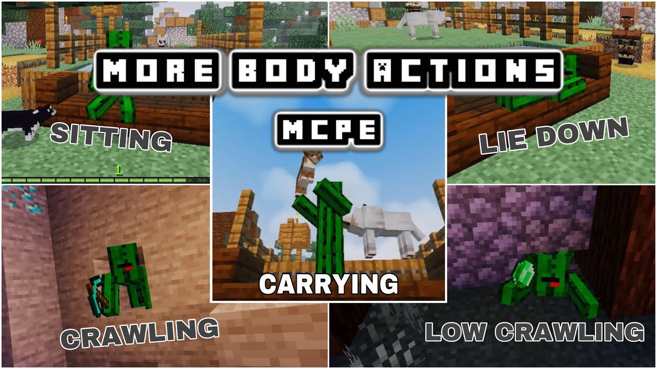 Better Player Animations addon for MCPE 1.19.11