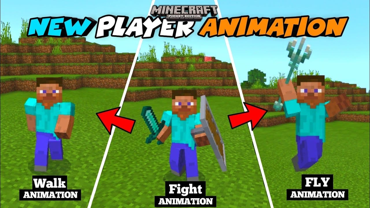 دانلود برنامه Player Animation Mod for MCPE. Animation for MCPE برای  اندروید