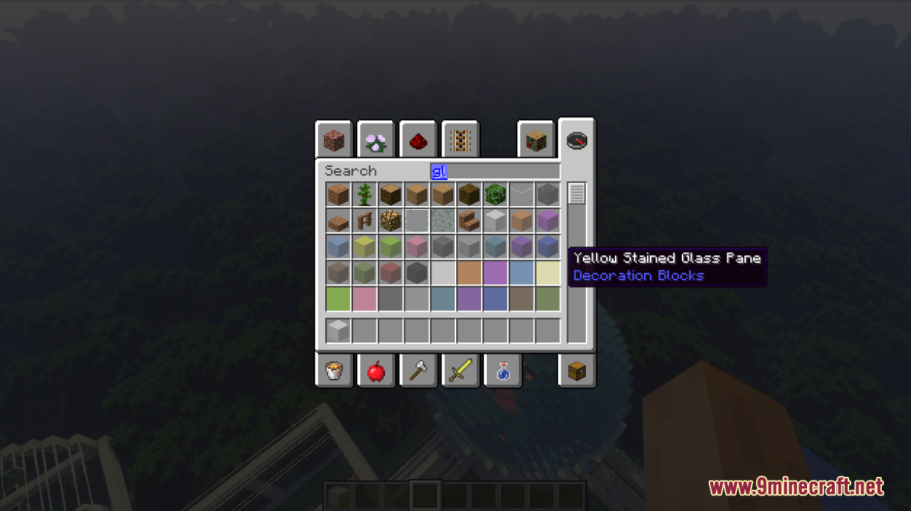 Stained Glass Pane Blocks in Minecraft