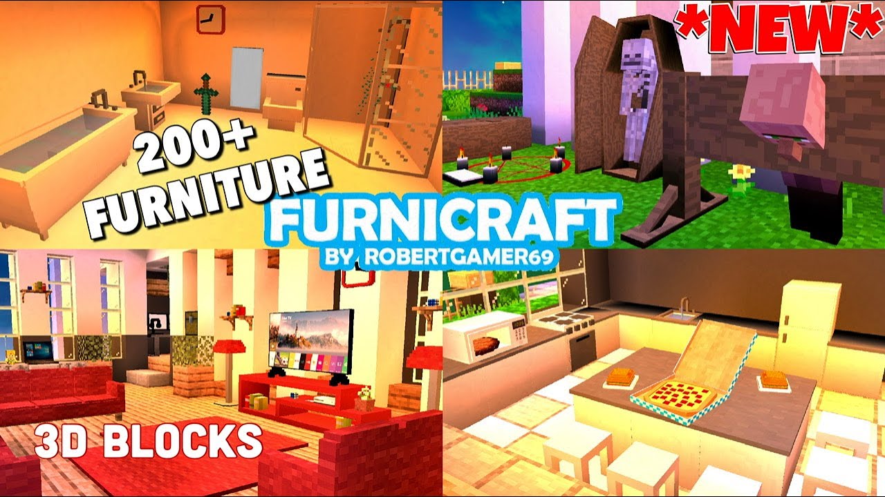 Furnicraft 3D Block Addon (1.20, 1.19) - With Simple Comes Alive Mod -  9Minecraft.Net