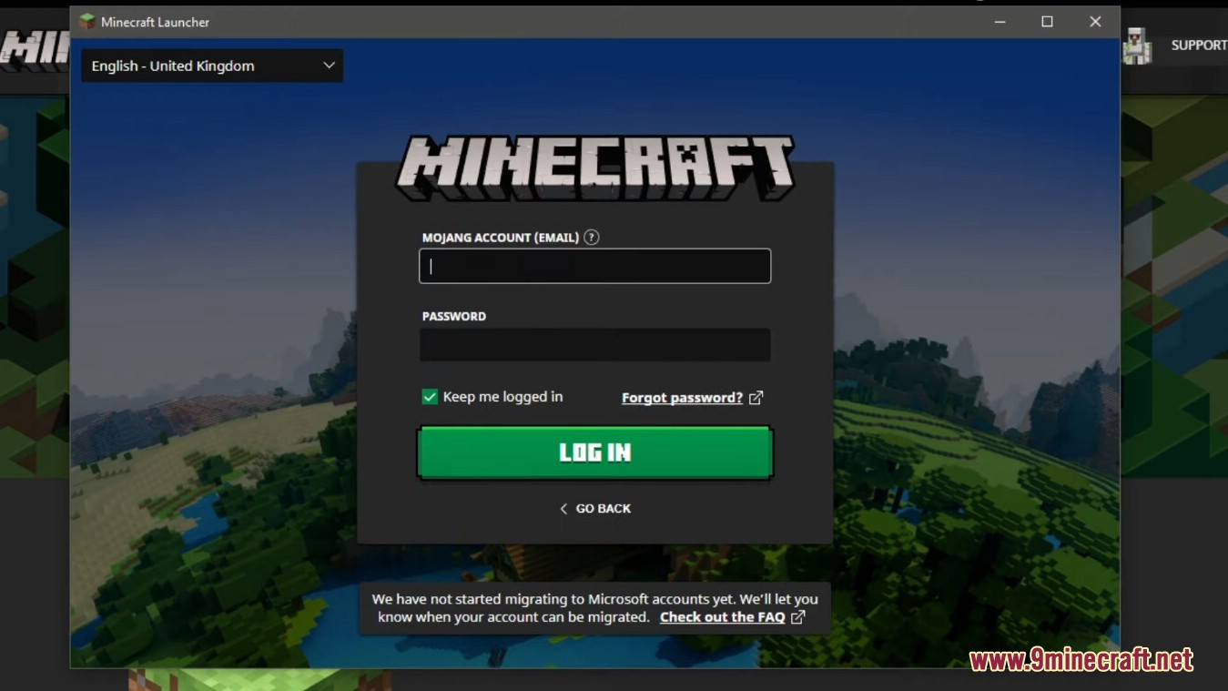 Minecraft Launcher - główne okno, download.net.pl