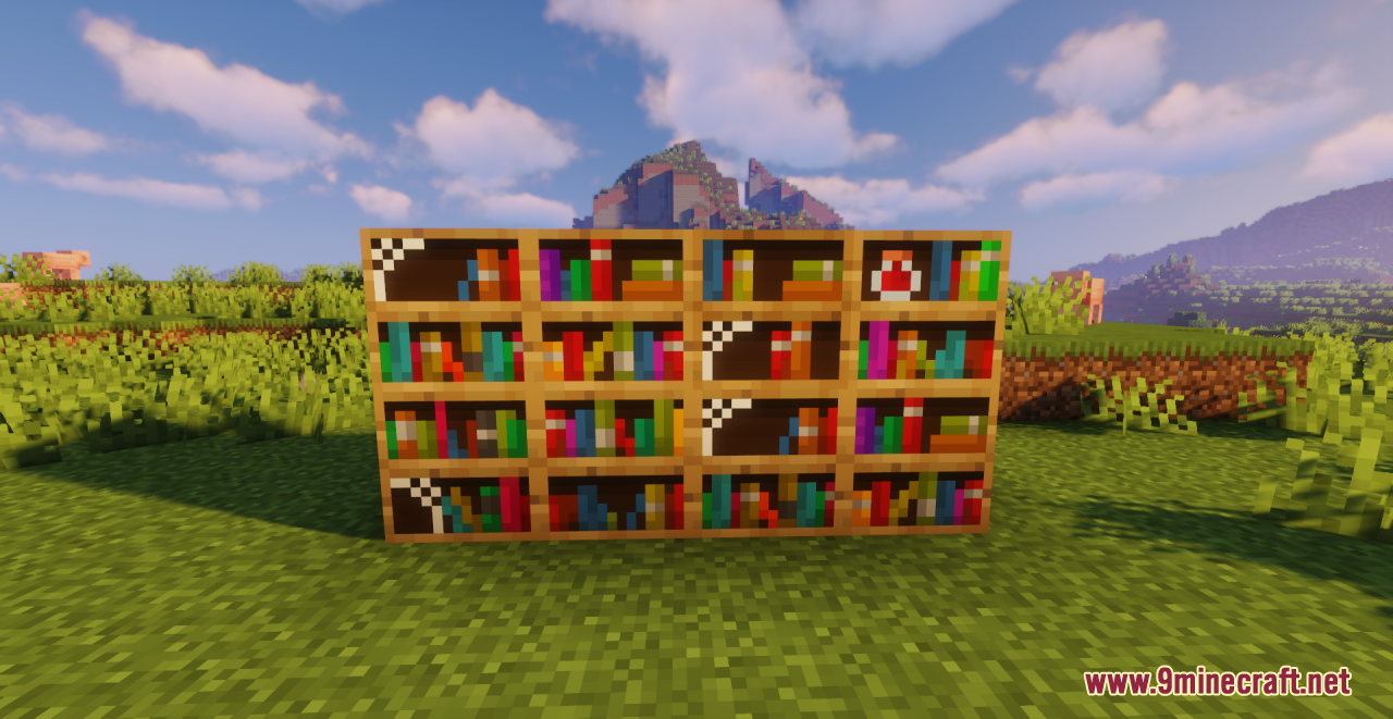 XXVI's Colored Chiseled Bookshelves Minecraft Texture Pack