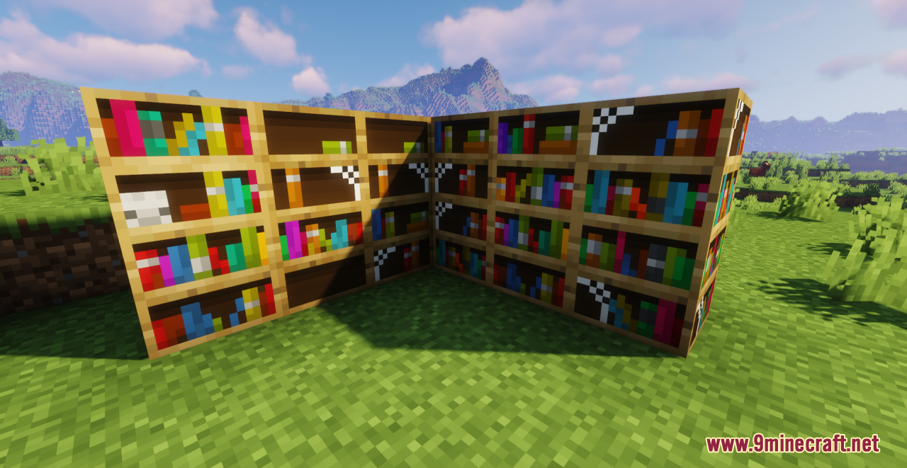 Chiseled Bookshelf TV LED - 1.20 (for pixel art) Minecraft Texture Pack