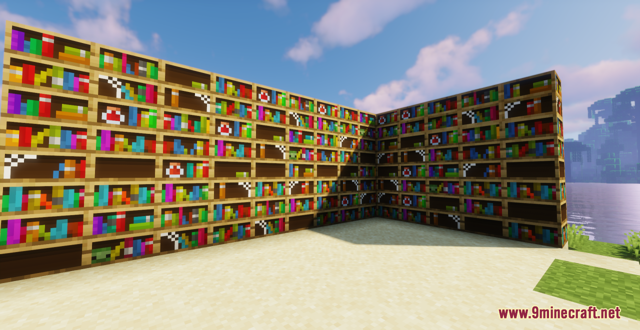 3D Chiseled Bookshelves Minecraft Texture Pack