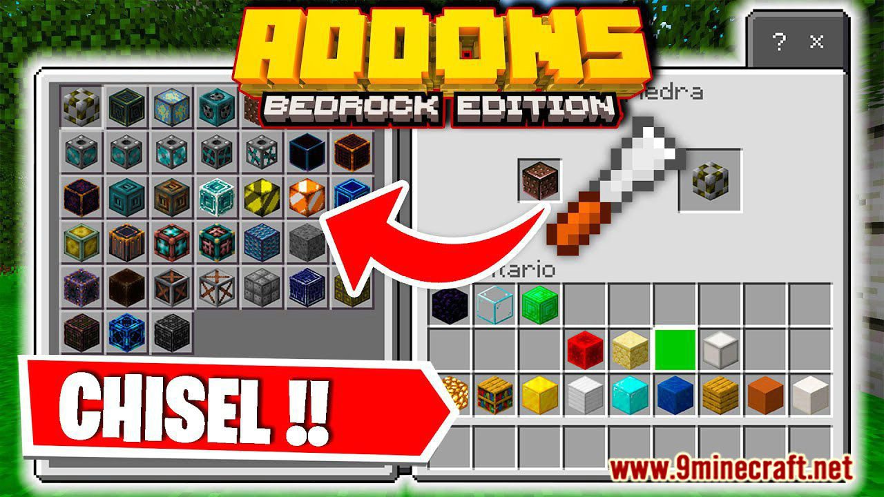 Chisel Addon (1.19) - Bedrock Edition Mod 