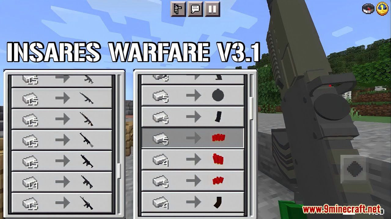 InSaRe's Warfare Mod v4 Release: Last Hour(3D weapon) - Mods for Minecraft