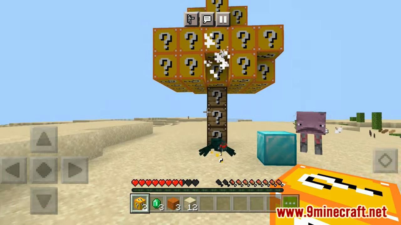 15 Lucky Blocks mod for Minecraft PE 1.19.50