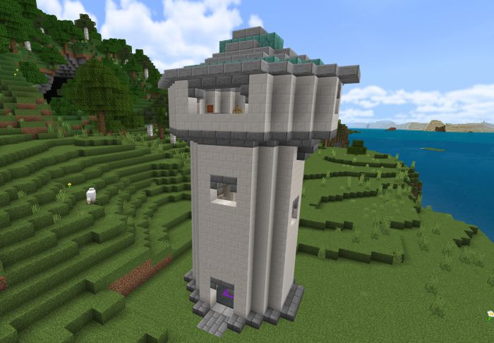 Coolest defense tower in Minecraft 🛡️ #minecraftbuilds #reels