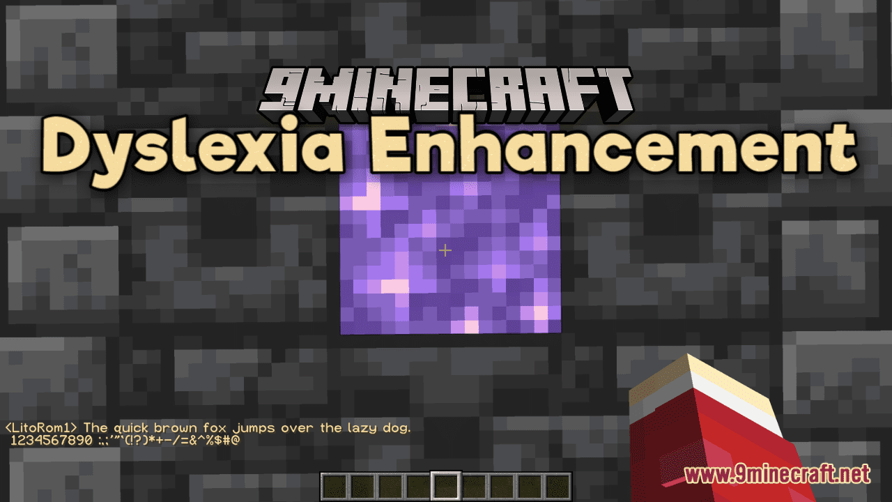 Dyslexia Enhancement Resource Pack (1.21.1, 1.20.1) – Texture Pack