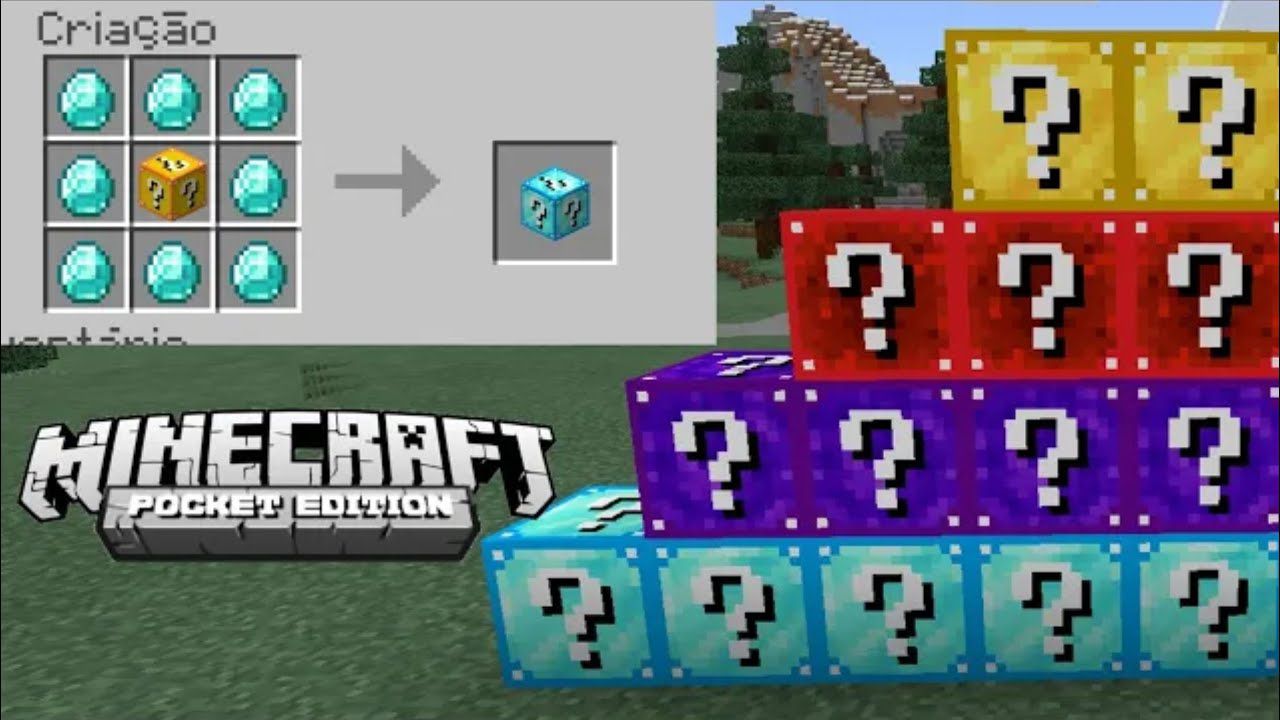 15 Lucky Blocks mod for Minecraft PE 1.19.50