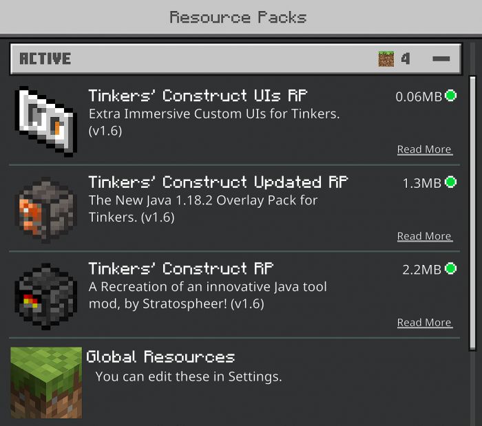 59 Tinkers Construct Addon MCBE