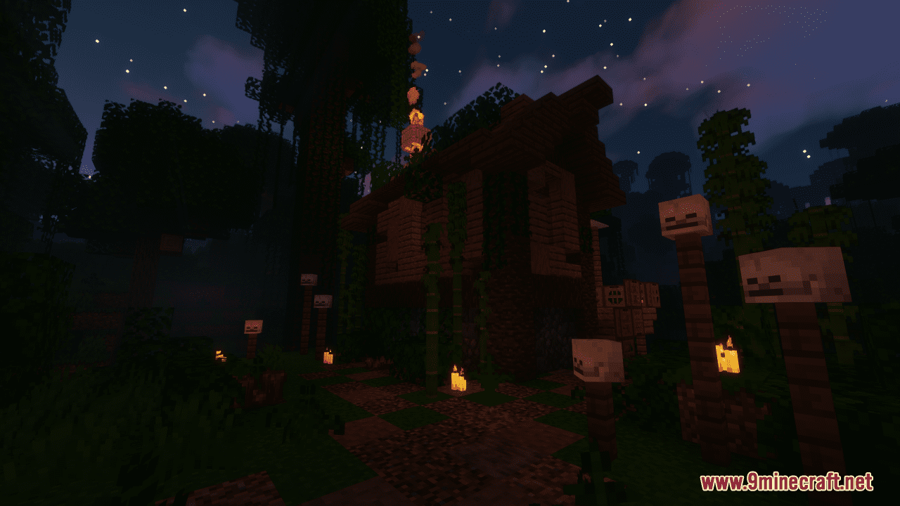 Tribal Hut In The Jungle Map (1.20.4, 1.19.4) - Survive In The Wilderness 