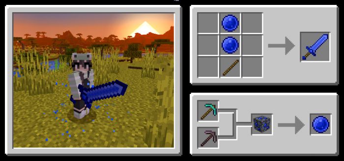 Elemental Swords Mod/Addon For Minecraft PE 1.16.40, 1.14.60