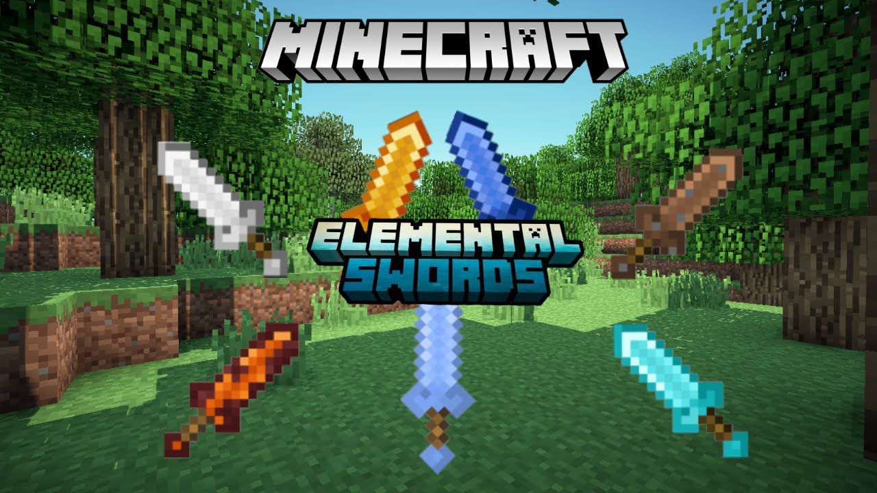 Elemental Swords Addon (1.19) - MCPE/Bedrock Mod 