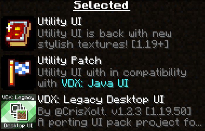 VDX: Java/Legacy Desktop UI Resource Pack for MC Bedrock Minecraft Texture  Pack