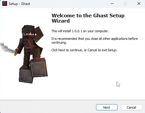 There is a ghast on the minecraft launcher