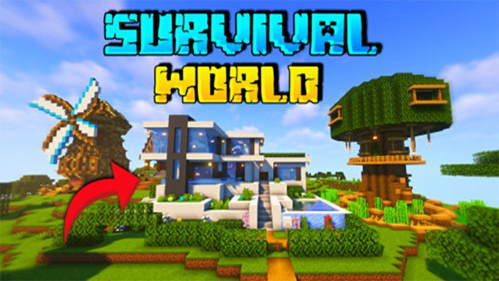 Wild Survival World Map (1.19) - MCPE/Bedrock 