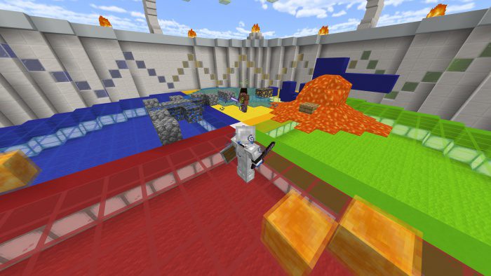 Lucky Block Race  Minecraft PE Maps