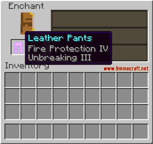 Leggings Enchantment List  Wiki Guide  9MinecraftNet