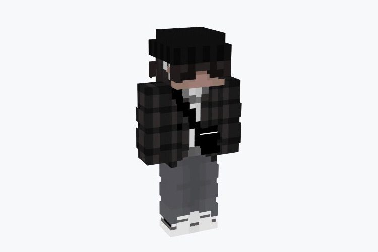 9. Minecraft Skin: Blue Hair Boy with Beanie - wide 5