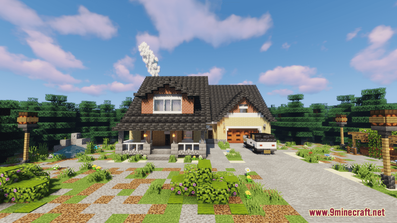 Compact and Pretty Modern House Minecraft Map