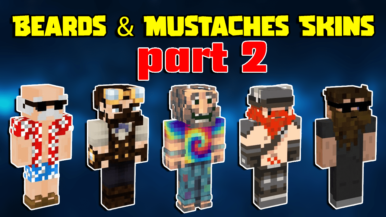 Top 20 Minecraft Skins with Beards & Mustaches In 2023 [Part 2]