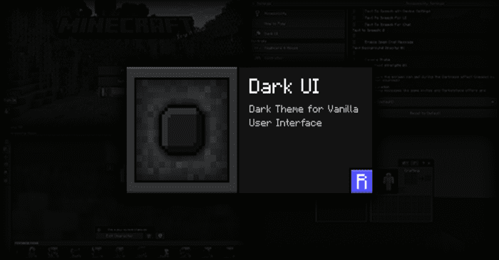 Dark UI 1.9 - 1.17 Minecraft Texture Pack