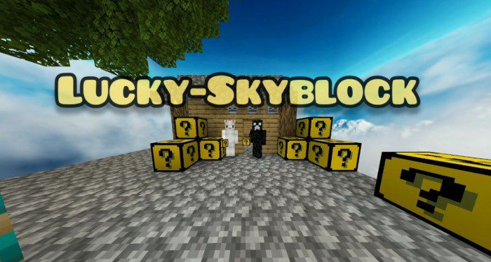 Chunklabs on X: Lucky block? Check! Skyblock? Check! This map combines lucky  blocks and skyblock! Open multiple types of lucky blocks and expand your  sky block. Lucky Block Skyblock is now available