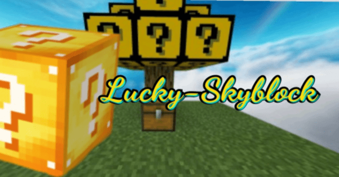 Chunklabs on X: Lucky block? Check! Skyblock? Check! This map combines lucky  blocks and skyblock! Open multiple types of lucky blocks and expand your  sky block. Lucky Block Skyblock is now available