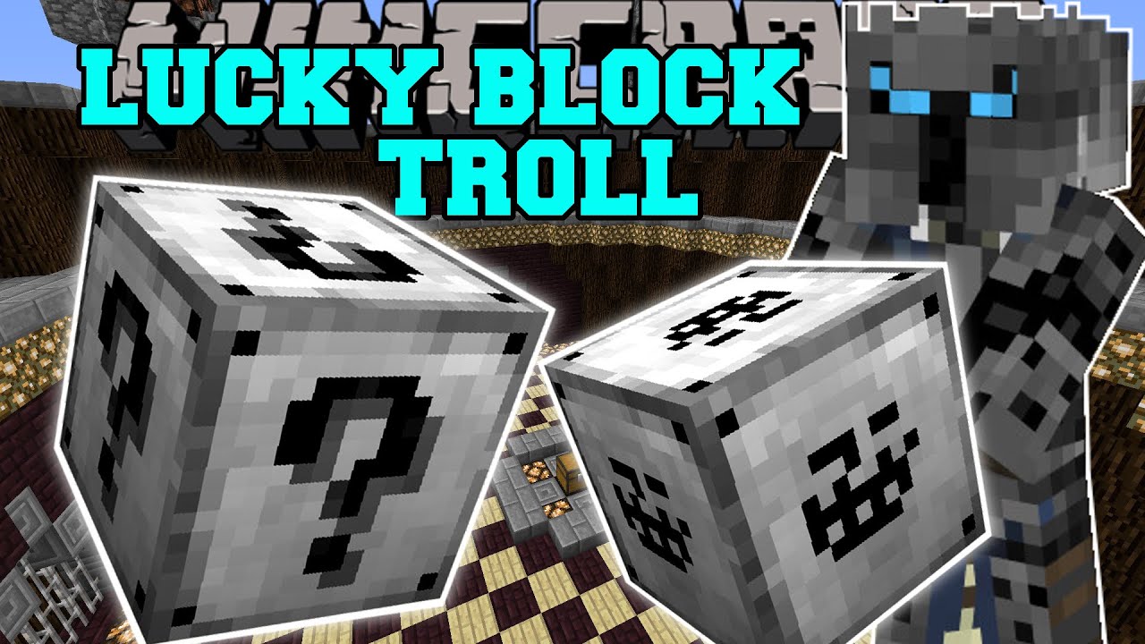 Troll Lucky Block Mod (1.8.9) - Illuminati, Giant Troll Faces 